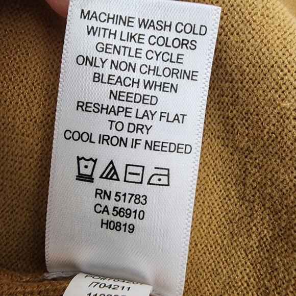 Maurices Cardigan Sweater Size XL Gold Pointelle Back Open Front Long Sleeve - Picture 9 of 11